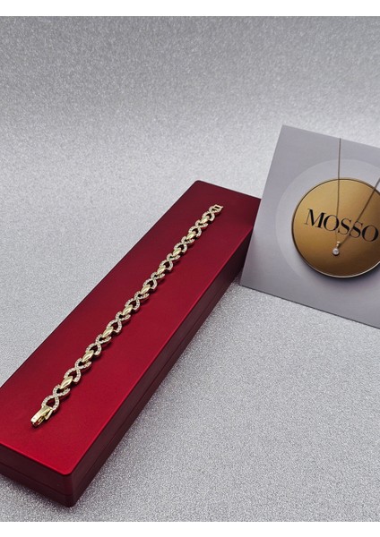 Xuping Zirkon Taşlı Sonsuzluk Eklemeli Model Çelik Bileklik fiyatları