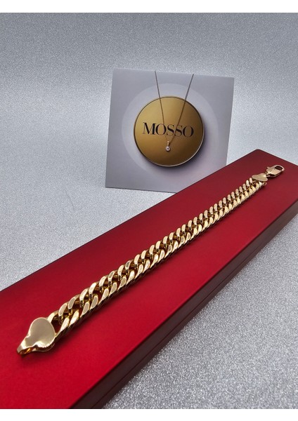 Xuping Gurmet Italyan Model Kalın Zincir Rosegold Renk Çelik Bileklik modelleri