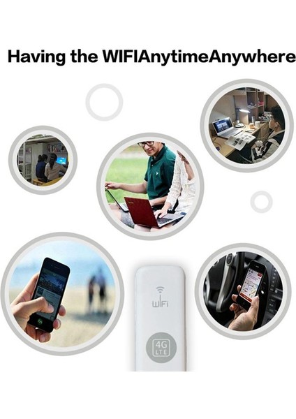 U6 4g Wifi Dongle Desteği Harici Anten Bağlantı Noktası 150M USB Lte Mobil Hotspot Taşınabilir Yönlendirici 1 Anten (Yurt Dışından)