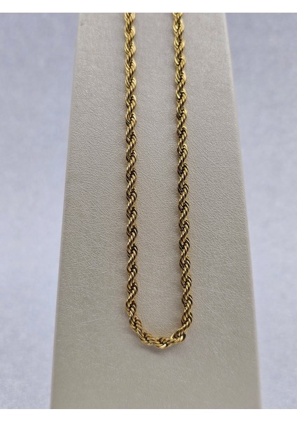 Burgu Zincir Gold Renk Çelik Kolye Standart Boy fiyatları