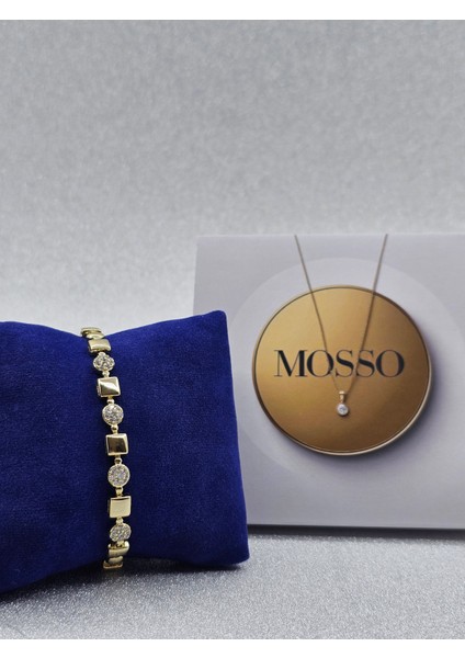 Xuping Yuvarlak Kare Model Zirkon Taş Detaylı Çelik Bileklik fiyatları