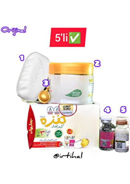 Kanza Cilt Beyazlatıcı Krem Seti Canlandırıcı Etki 5 Adet Tüm Cilt Tipleri İçin modelleri