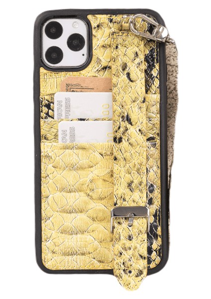 Flex Cover Leather iPhone 11 Pro Case With Card Holder & Hand Strap