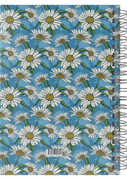 Daisy-Midi Sert Kapak Spiralli Defter, 14X20 cm indirimleri