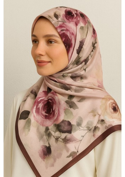 Soft Çiçek Desenli Eşarp