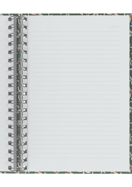 Starflower- Midi Sert Kapak Spiralli Defter, 14X20 cm fırsatları