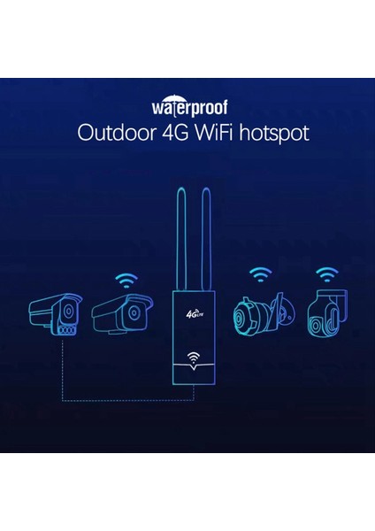 Açık 4g Wifi Yönlendirici 150MBPS Kablosuz Wifi Yönlendirici Hızlı Çift Harici Anten Yuvası Eu Fiş (Yurt Dışından)