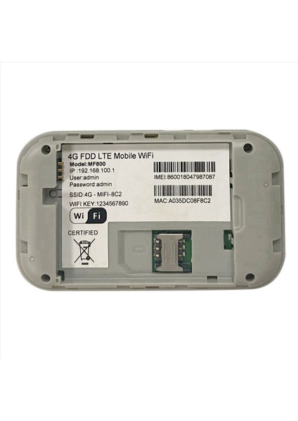 2x MF800 4g Sürüm Taşınabilir Mıfı Cepı Wifi Kart Yönlendirici 150MBPS (Yurt Dışından) modelleri