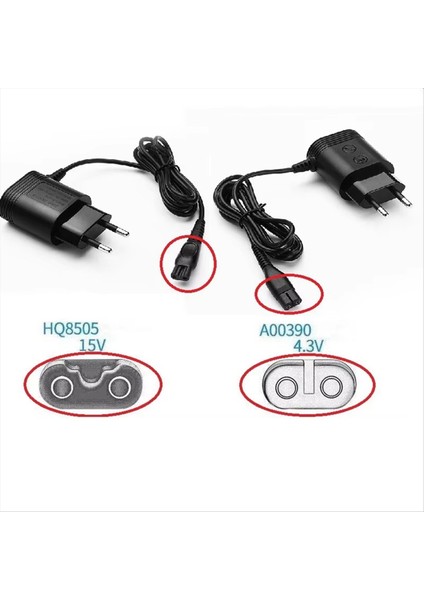 4.3V A00390 Tıraş Makinesi Şarj Cihazı Tek Bıçaklı QP2520, QP2520 / 90, 70, 72 Eu-Plug Için Yedek (Yurt Dışından) modelleri