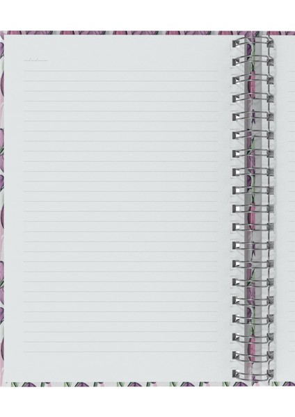 Tulip-Midi Sert Kapak Spiralli Defter, 14X20 cm fiyatları