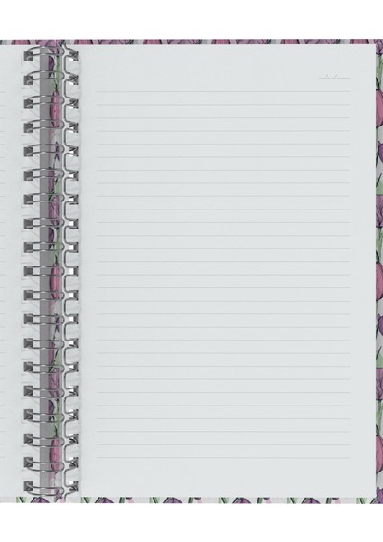 Tulip-Midi Sert Kapak Spiralli Defter, 14X20 cm modelleri