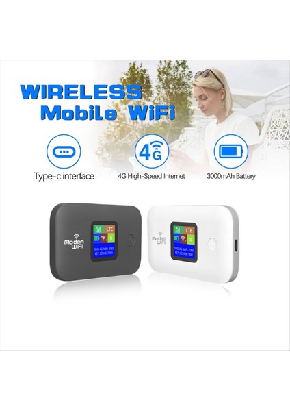 Wifi Yönlendirici 4g Kablosuz Taşınabilir Modem Mini Açık Hotspot 150MBPS Cep Mifi Yuvası Tekrarlayıcı 3000MAH Demir Gray (Yurt Dışından) fırsatları