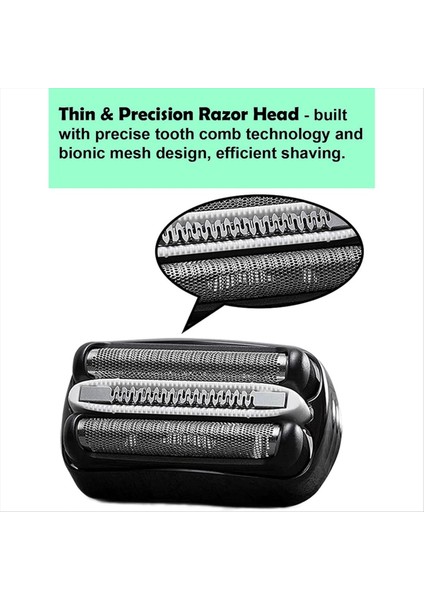 Proskin Elektrikli Tıraş Makinesi Islak ve Kuru 3040S 310S 340S-4 3000S Folyo Kesici Için Seri 3 Yedek Başlık 32B (Yurt Dışından) modelleri