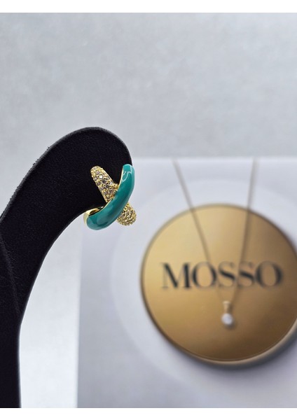 Xuping x Model Zirkon Taşlı Yeşil Renkli Çelik Küpe fırsatları