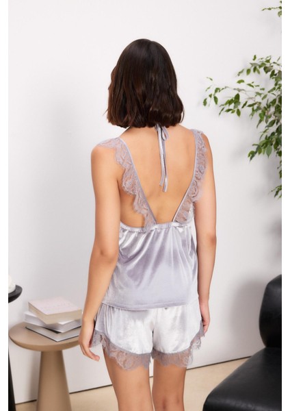 Kadife Saten 3'lü Kadın Pijama Takımı - 2845 Royal indirimleri