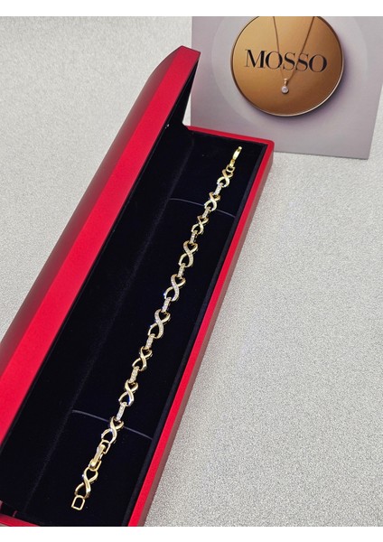 Xuping Sonsuzluk Model Zirkon Taş Detaylı Çelik Bileklik modelleri