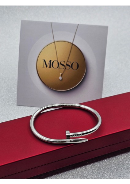 Çivi Model Çelik Bileklik Gümüş Renk fiyatları