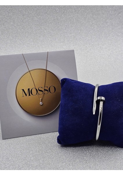 Çivi Model Çelik Bileklik Gümüş Renk modelleri