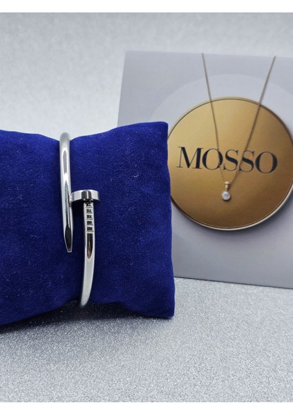 Çivi Model Çelik Bileklik Gümüş Renk fırsatları