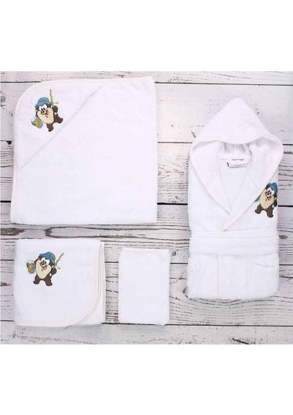 Lisans Nakışlı Bambu Bebek Seti Tazmania Beyaz 0094 fiyatları