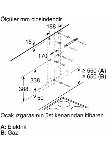 DWB67BK60T Serie 4 Duvar Tipi Davlumbaz 60 cm Siyah