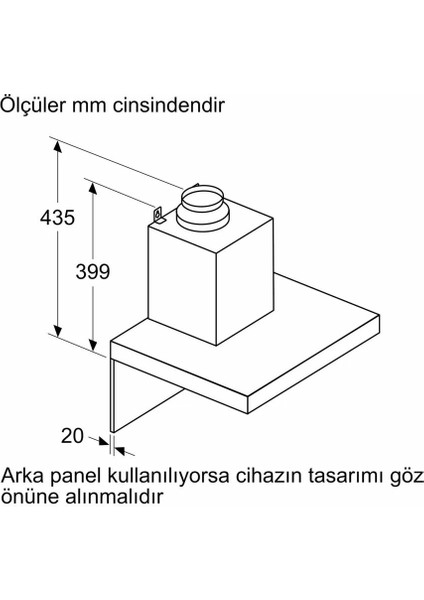 DWB67BK60T Serie 4 Duvar Tipi Davlumbaz 60 cm Siyah