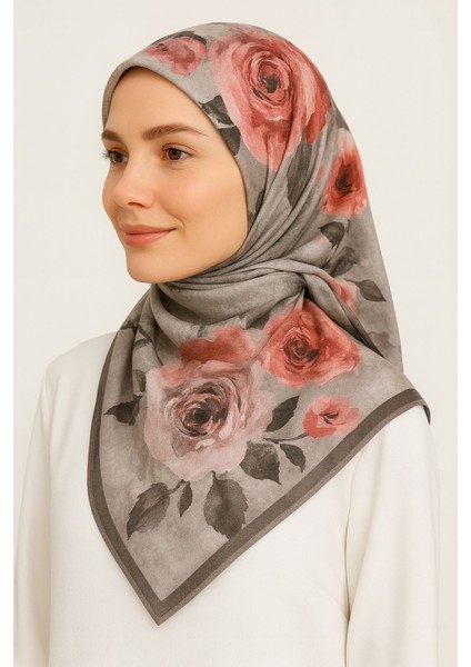 Soft Çiçek Desenli Eşarp