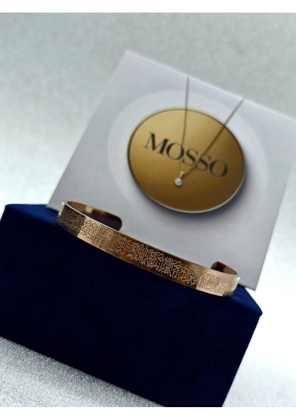 Ayetel Kürsi Yazılı Çelik Bileklik Bakır Renk fırsatları