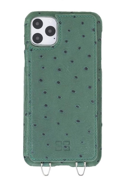 Saff iPhone 11 Pro Max Leather Case With Shoulder Strap