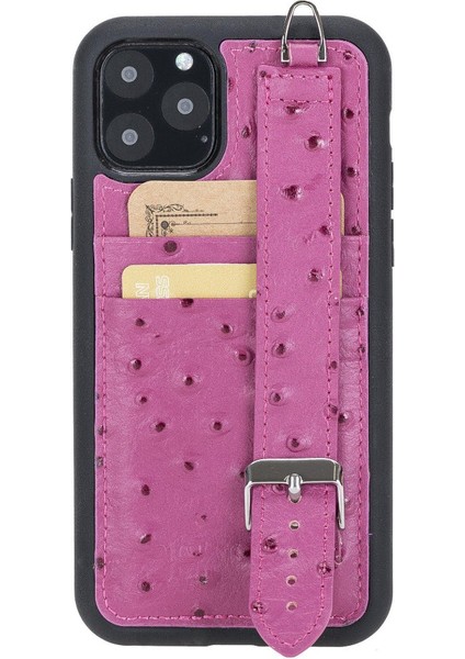 Flex Cover Leather iPhone 11 Pro Case With Card Holder & Hand Strap