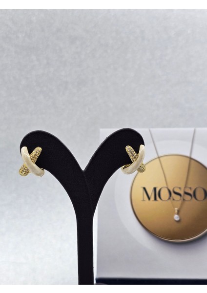 Xuping x Model Zirkon Taşlı Sedefli Beyaz Renk Çelik Küpe indirimleri