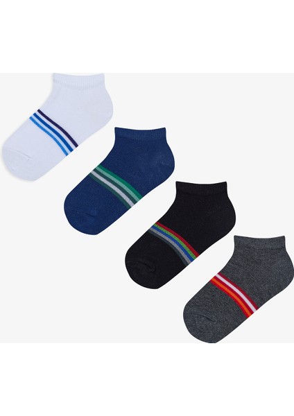 Erkek Çocuk Bright Stripe 4lü Patik Çorap