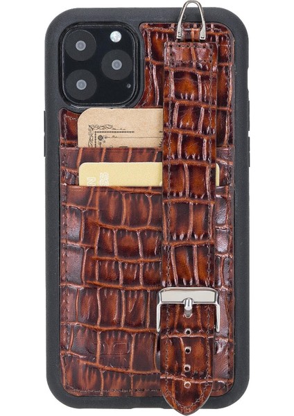 Flex Cover Leather iPhone 11 Pro Case With Card Holder & Hand Strap