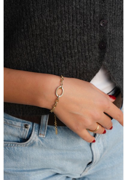 Zincir Gold Çelik Bileklik fiyatları