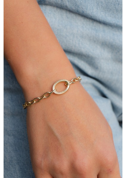 Zincir Gold Çelik Bileklik modelleri