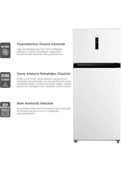 Ues 470 D2K Nf Dgt R65 Çift Kapılı No Frost Buzdolabı fırsatları