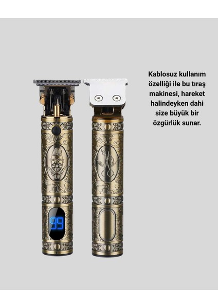 Şarjlı Kablosuz Tıraş Makinesi – 1800 Mah Batarya, Uzun Pil Ömrü, Profesyonel Sessiz Motor fiyatları