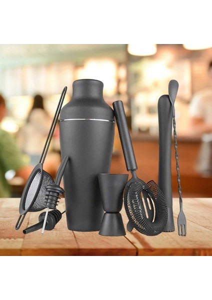 8 Parça Kokteyl Çalkalayıcı Set - Siyah (Yurt Dışından) fiyatları