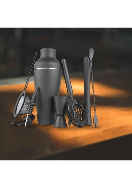 8 Parça Kokteyl Çalkalayıcı Set - Siyah (Yurt Dışından) fırsatları