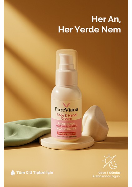 Yüz & El Kremi 60ML – Hyaluronik Asit 8d + Aloe Vera + Cica + Shea – Nemlendirici, Bariyer Onarıcı indirimleri