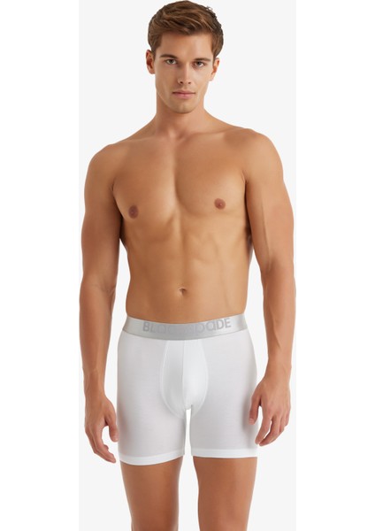 Erkek Modal Elastan Boxer Silver 9303 - Beyaz