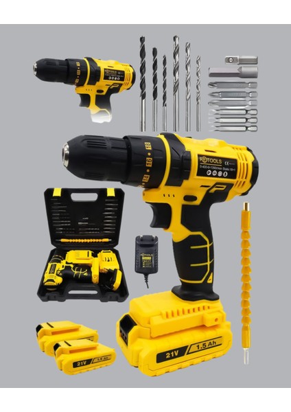 Çift Bataryalı 12V Akülü Matkap | 10 mm Metal, 20 mm Ahşap Delme Kapasitesi