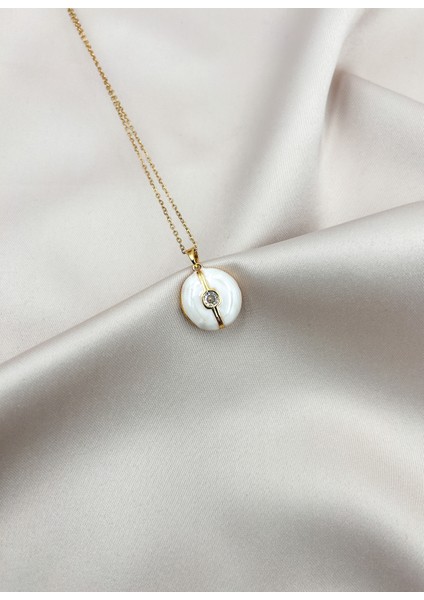 Fıora Zarif Zirkon Taşlı Kadın Kolye - Şık -