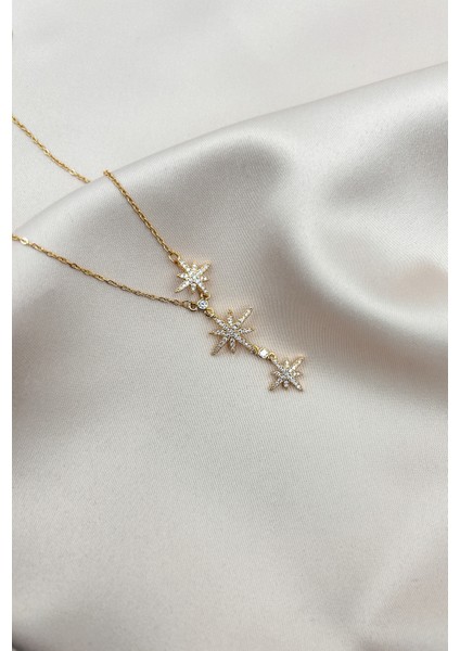 Fıora Taşlı Kar Tanesi Zirkon Kolye - Kadın Hediyelik Şık Zarif fiyatları