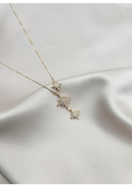 Fıora Taşlı Kar Tanesi Zirkon Kolye - Kadın Hediyelik Şık Zarif fırsatları