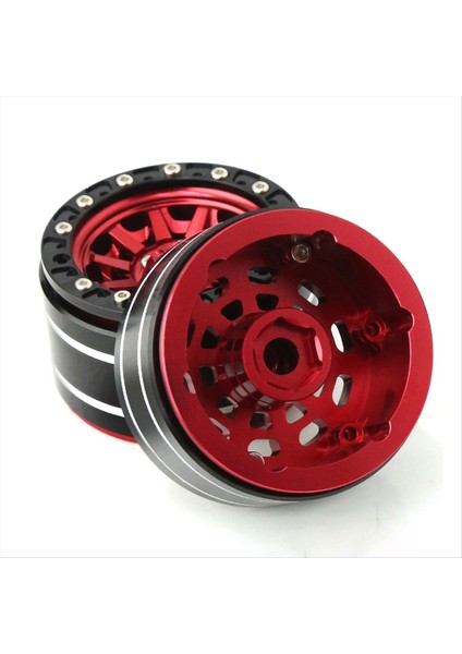 Metal 1 9 Inç Beadlock Tekerlek Jant Dış Çapı 55MM Rc 1/10 12MM Altı Paletli Araba Eksenel SCX10 90047 CC01 Trx4 Kırmızı (Yurt Dışından) fırsatları