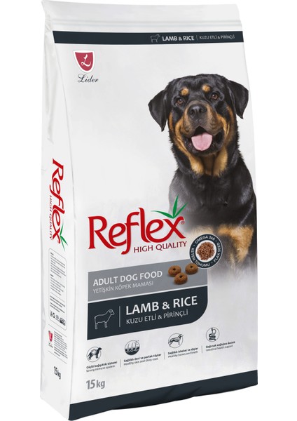 Kuzu Etli ve Pirinçli Yetişkin Köpek Maması 15 Kg