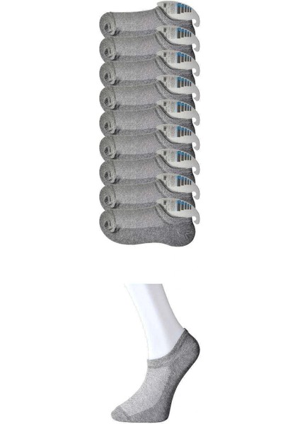 Litaetrend Gri Erkek Görünmez Çorap 9 Çift