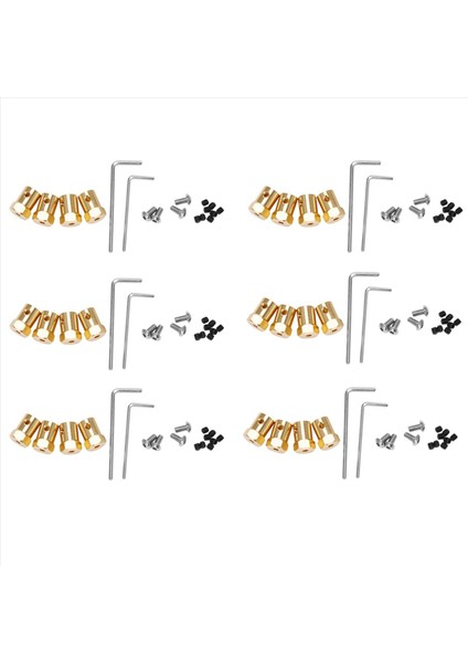 24PCS 5mm Ila 12MM Pirinç Birleştirici Tekerlek Hub Hub Hex Adaptörü Wpl B14 B16 B24 B36 C14 C24 Mn D90 D91 Rc Araba Yedek Parçaları (Yurt Dışından)