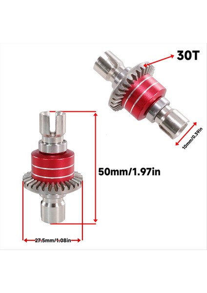 Mjx Hyper Go 1/16 16207 H16BM-PL 1/14 14210 H14BM 14301-02-03 Rc Arabalar Parçalar Ön ve Arka Diferansiyel Dişli Kırmızı (Yurt Dışından) fırsatları